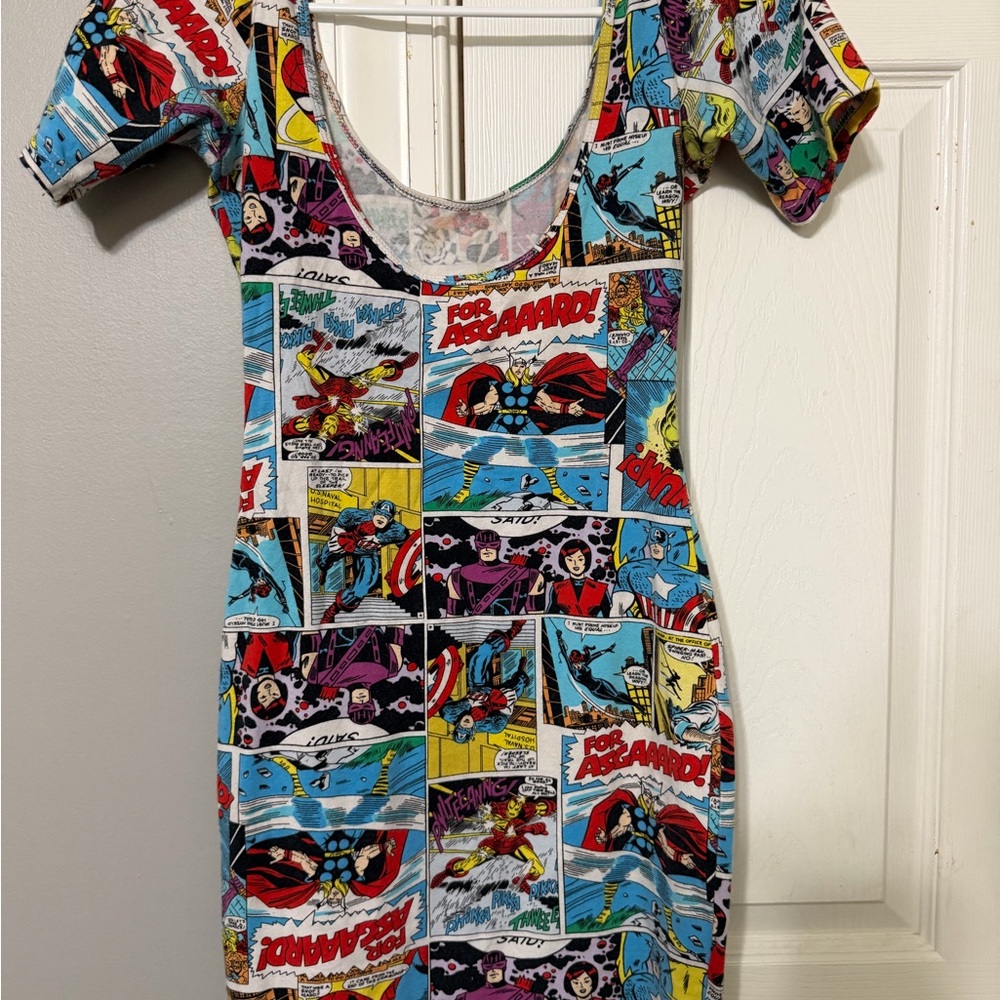 Marvel Comic Print Dress - Multicolor